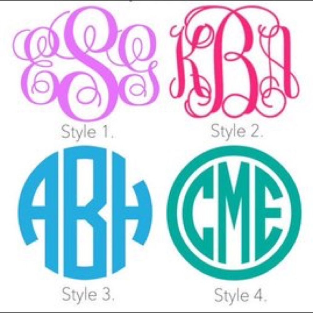 Monogrammed decals.
